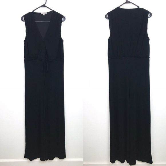 Chelsea28 Faux Wrap Jumpsuit Black S NWOT - Picture 2 of 5
